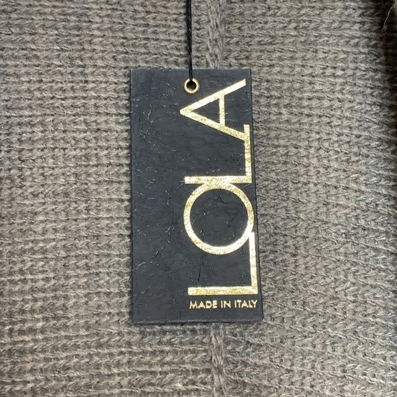 Lola || NWT Made in Italy Open Front Fringe Waterfall Knit Cardigan Sweater S - Picture 6 of 17